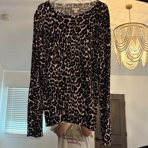 Leopard Print Long Sleeve Sweater